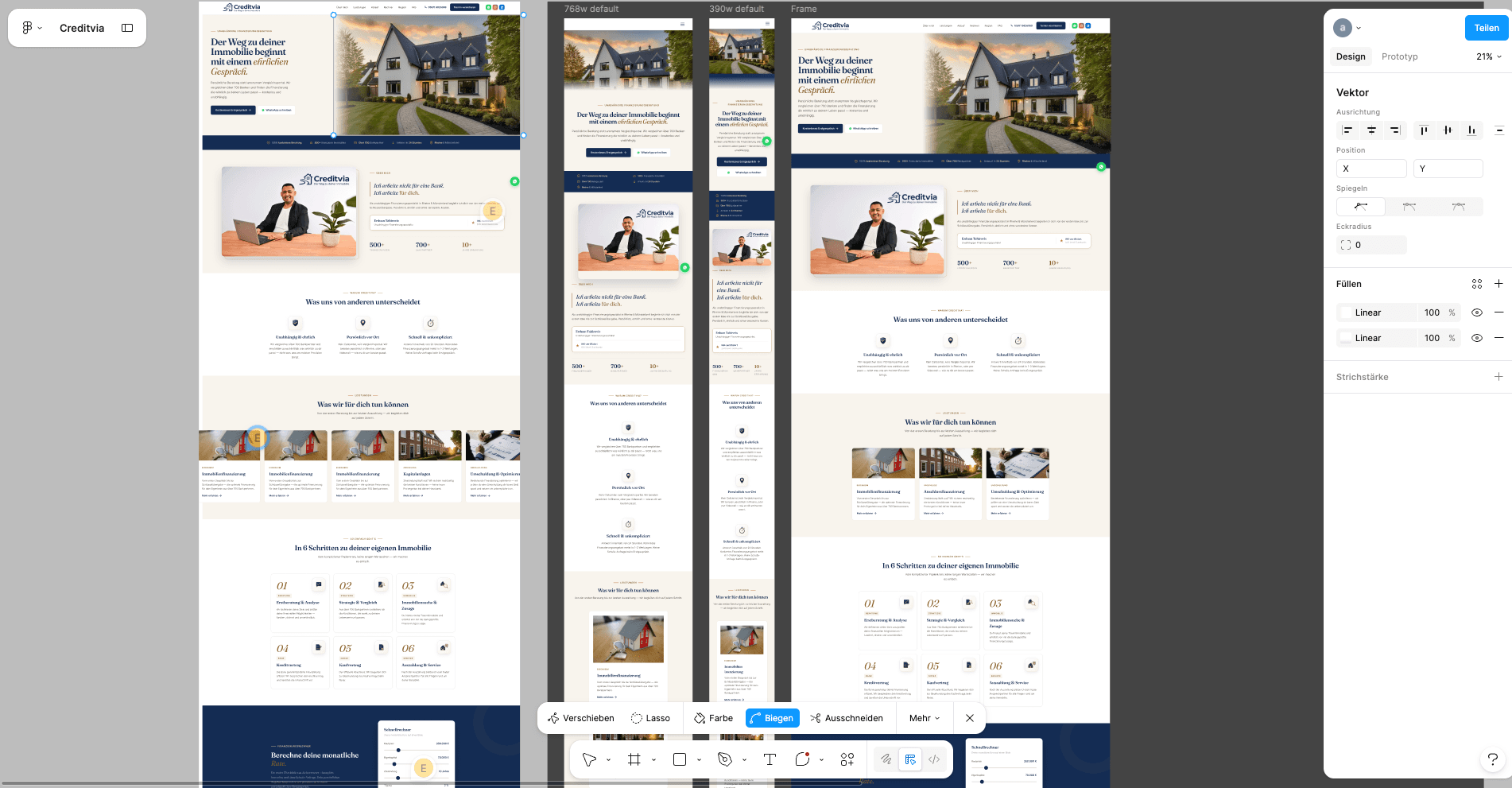 Creditvia: Unabhängige Immobilienfinanzierung mit eigenem Workspace-Stack – Immobilienfinanzierung für Creditvia – Erduan Tahirovic – Screenshot 2