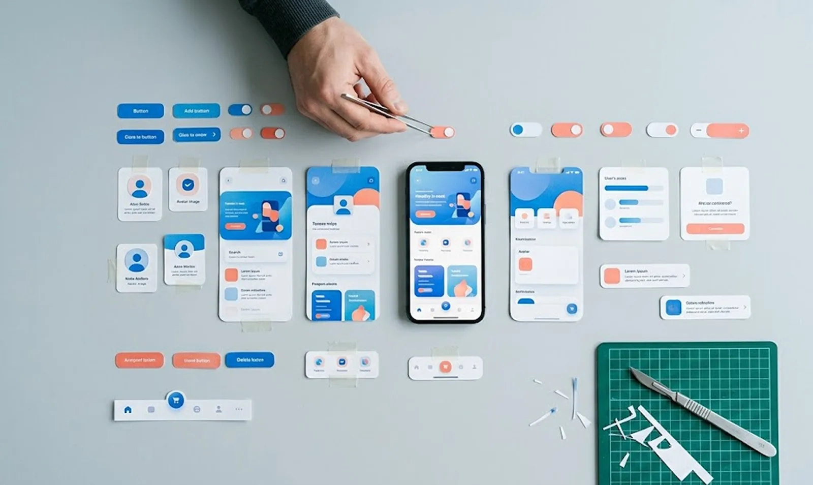 Entwickler arbeitet an einer React-Native-App mit TypeScript und Expo